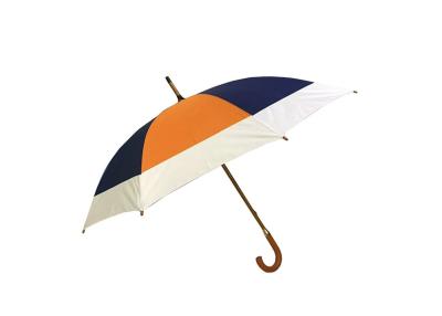China Customized Wooden Hook Handle Umbrella , Long Stick Umbrella Wooden Curved Handle for sale