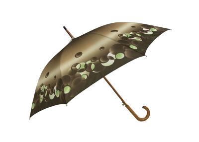 China UV Protection Wooden Stick Umbrella , Classic Umbrella Wooden Handle for sale