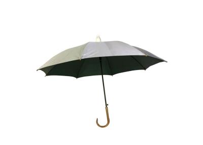 China 23 Inch 8 Ribs Auto Open Wooden Handle Umbrella UV Coated Metal Frame for sale