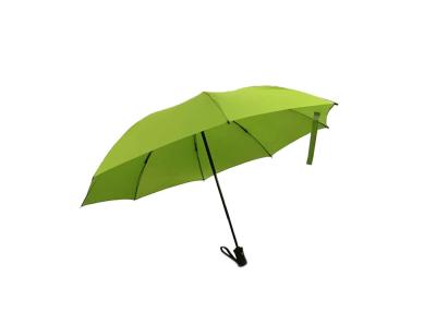 China Fiberglass Frame Green Mini Folding Umbrella , Strong Folding Umbrella for sale