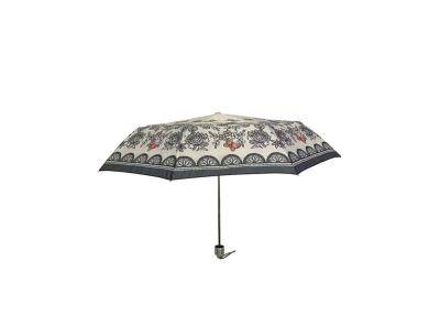 China 21 Inch 8 Ribs Flower Foldable Umbrella Polyester / Pongee Fabric Customized Logo for sale