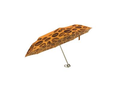 China Strong Mini Three Fold Umbrella , Collapsible Golf Umbrella Customized Design for sale