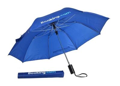 中国 自動車の開いた注文のロゴのゴルフ傘、折るゴルフ傘の防風の鉄骨フレーム 販売のため