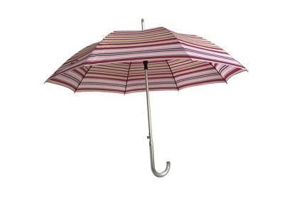 China Colorful Aluminum Striped Kids Rain Umbrella , Portable Umbrella For Rain And Wind for sale