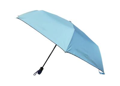 China Color Coated Automatic Travel Umbrella Sun Protection 190T Pongee Fabric for sale