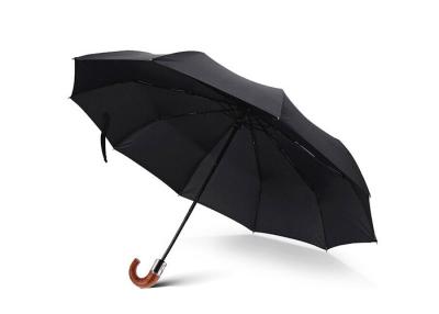 China Paraguas negro del palillo, mini paraguas para la tela reciclada RPET ambiental del viaje en venta