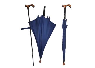 中国 棒の傘、上昇のための歩く杖の傘をハイキングする調節可能な高さの金立場 販売のため