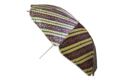 China Sturdy Waterproof Portable Beach Umbrella , Outdoor Patio Umbrella Satin Fabric for sale