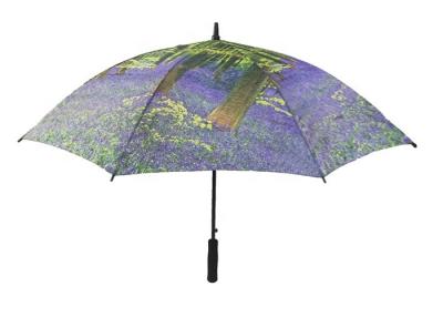 China Pequeño paraguas abierto impreso Digitaces del golf del auto, manija robusta de EVA del paraguas del golf en venta