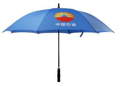 China Bule Windproof Golf Umbrellas Carbon Fibre Black Metal Ribs For Promotion for sale