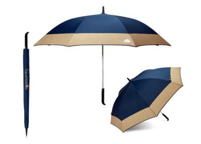 China Großer kompaktes Golf-Regenschirm-Gummigriff-Handbuch-offener Regen-Extrabeweis zu verkaufen