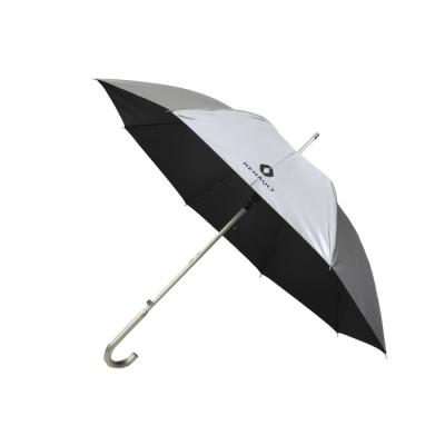 China Plastic Handle Polyester Pongee Custom Logo Golf Umbrellas for sale