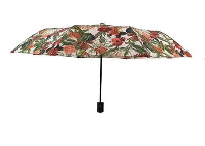 China Ladies Pongee Automatic Folding Umbrella For Travel for sale