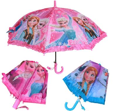 China Cute Princess Printing J Handle Disney Umbrella For Kids for sale