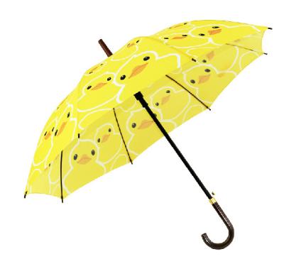 China Kids Cute Yellow Duck J Handle Compact Golf Umbrella for sale