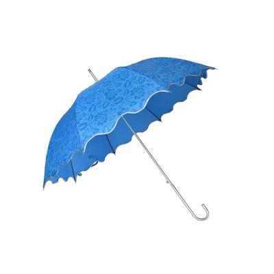 China UPF Pongee Jacquard Fabric Aluminum Shaft Straight Umbrella for sale