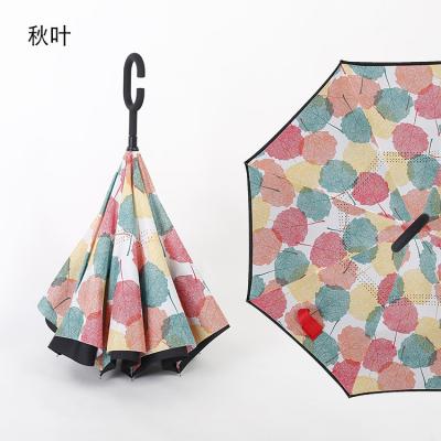 China Double Layer Reverse Inverted Umbrella Pongee Fabric BSCI Approved for sale