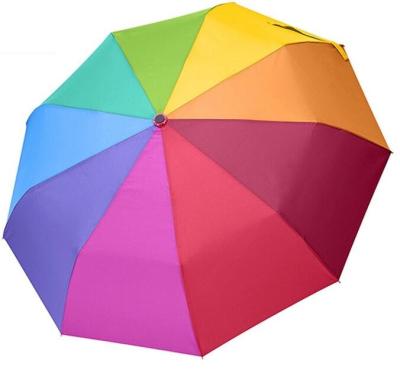 China SGS Auto Open And Closed Fiberglass Ribs Rainbow Color Umbrella for sale