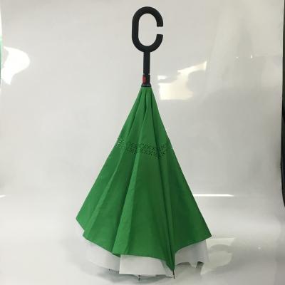 China AZO Free Double Layer 190T Polyester Reverse Close Umbrella for sale