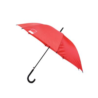China RPET-Pongézijdedouane Logo Umbrella Diameter 105CM met Plastic j-Handvat Te koop