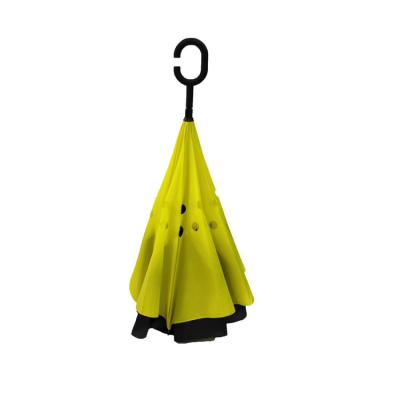 China Polyester 190T C Hook Upside Down Reverse Umbrella for sale