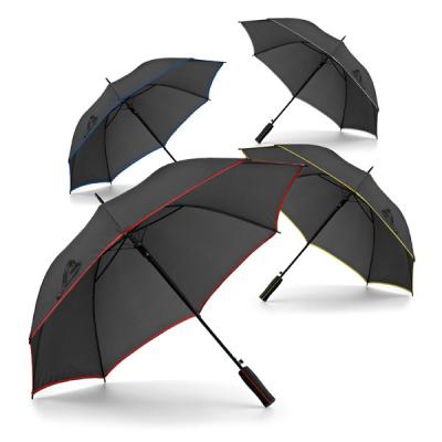 China Guarda-chuva de golfe com eixo de fibra de vidro de 120 cm Pongee auto aberto OEM disponível à venda