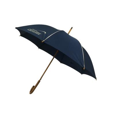 China Open Diameter 103cm Pongee Fabric Wooden J Handle Umbrella for sale