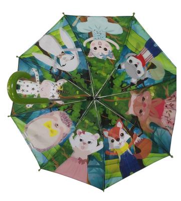 China Small Metal Frame Pongee Two Layer Umbrella For Children for sale