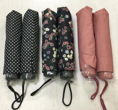 China BV 190T Polyester 8 Metal Ribs Pocket Umbrella With Rolling Printing for sale