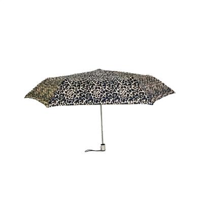 China O leopardo imprimiu anti Mini Windproof Pocket Umbrella UV à venda