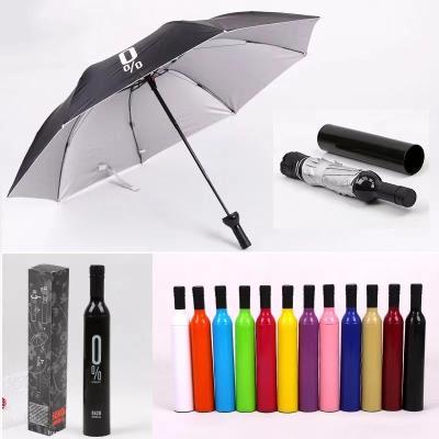 China BV 190T Pongee Fabric UV Coating Wine Bottle Umbrellas With Case for sale