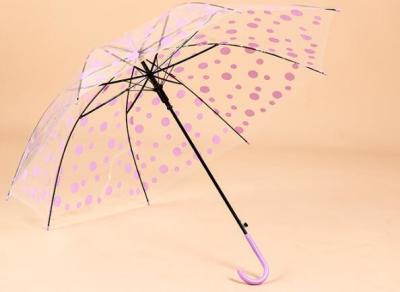China Black Frame Clear 10C POE Umbrella With Full Panel Printing for sale