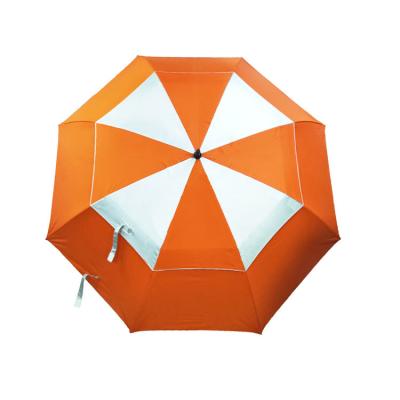 China Double Layers Golf Umbrella Vent Strong With Logo Prints for sale