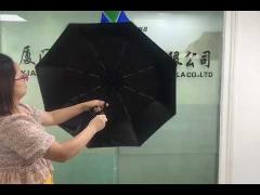 High quality windproof 3 fold umbrella with vinyl coated