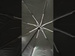 Auto Open & Close 3 Folding Umbrella with Blacking UV coating UPF 30% Umbrella