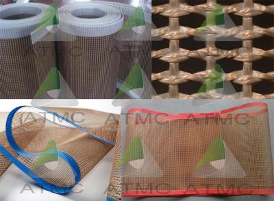 Chine Ceintures de convoyeur en teflon revêtues de tissu résistant à la chaleur à vendre