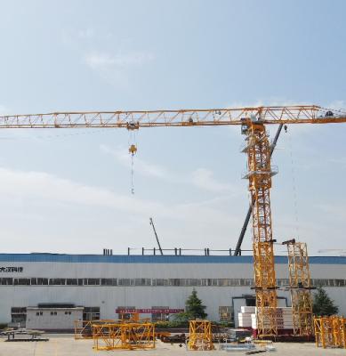 China erecting Flat Top Tower Crane And Hoist 10 Tonne for sale