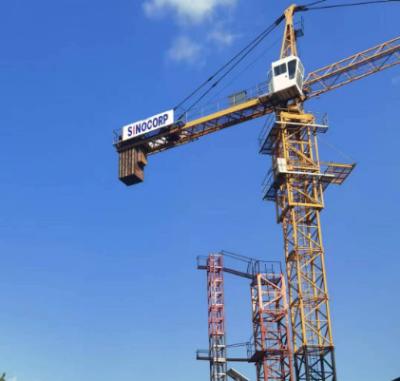 China Construcción de grúas de torre fijas de 10 toneladas de capacidad máxima de elevación en venta