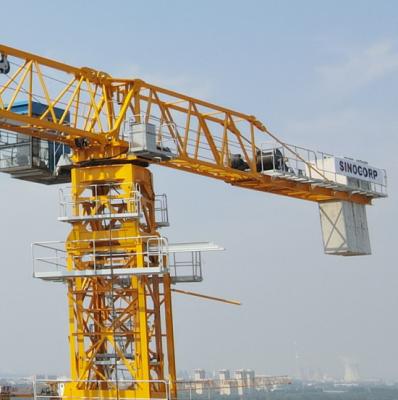 China Bouwliftapparatuur Vlakke torenkraan 12 ton Te koop