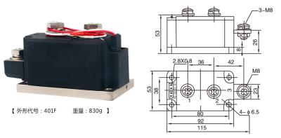 China MTC600A Thyristor Module 2000V/1600V Double Direction Full Crimping Structure for sale