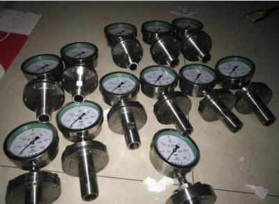 China Stainless steel corrosion proof diaphragm pressure gauge flang type YTP -100F for sale