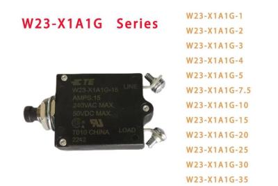 China 1 polo 7.5A panel montaje interruptor térmico con accionador de empuje y tira W23-X1A1G-7.5 en venta