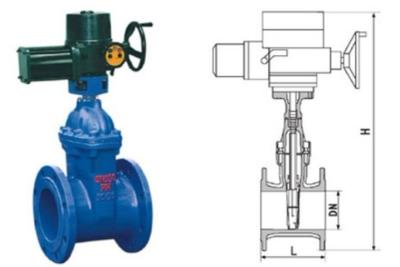 China RVEX electric resilient seated gate power station valve grey cast iron 50 - 400mm for sale
