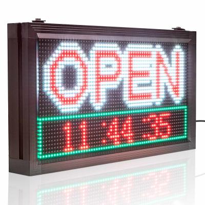 China 5000cd/m2 Programmable Scrolling LED Signs P10 OPEN For Shop Advertisement for sale
