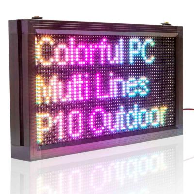 Chine Shop OPEN Display LED Programmable Scrolling Message Signs P10RGB Waterproof à vendre
