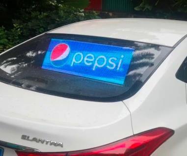 중국 후방 윈도우 자동차 창 디지털 화면 차 후방 윈도우 광고를 위한  택시 투명한 LED 디스플레이 판매용