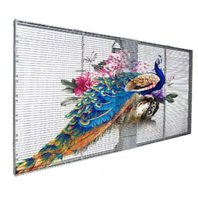China Outdoor P10.42 LED Transparent Display Screen 1000x500mm Aluminum Cabinet for sale