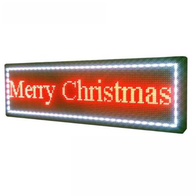 China P10 Outdoor Led Message Signs , 52x14inch Scrolling Led Car Sign for sale