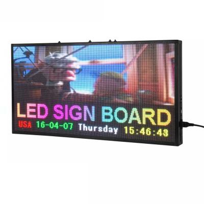 China Full Color Indoor Scrolling LED Text Sign Display 96*384cm With Adjustable Brightness for sale