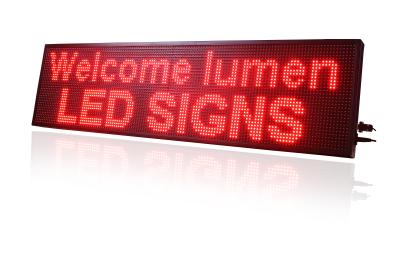 China Red Single Color P10 LED Window Display Signs Outdoor Waterproof for sale